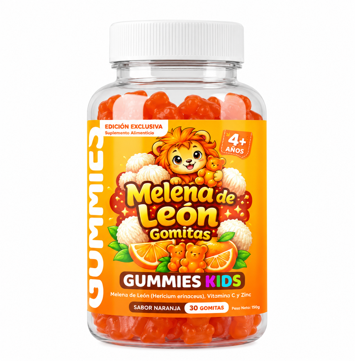 Melena De Leon Gummies, Memoria, Concentración, Kids +4años