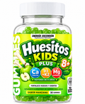 Huesitos Plus Gomitas +8 Años, Calcio, Magnesio, Vit D3+k2