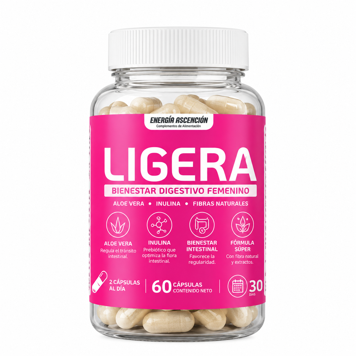 Ligera | Bienestar Digestivo Femenino | 60 Cápsulas
