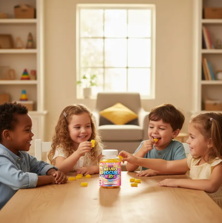 Neuro Focus Kids Gummies +4 Años, Acido Folico, Zinc, B12