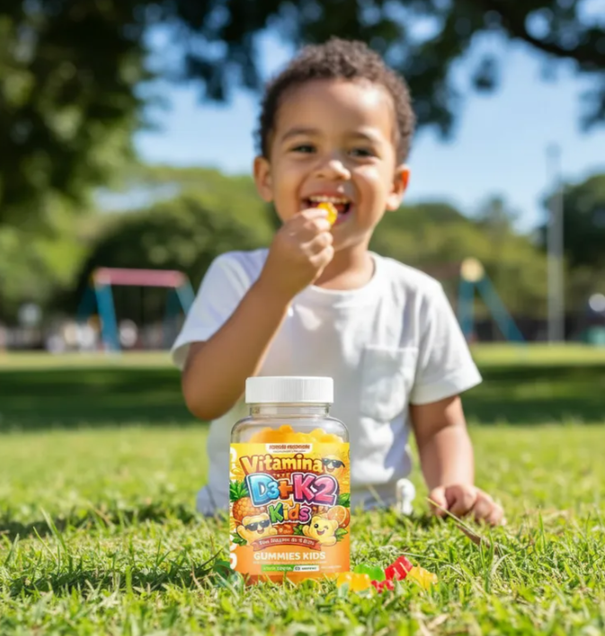 Vitamina D3 Con K2 Para Niños, Salud Ósea Y Sist Inmune +4añ